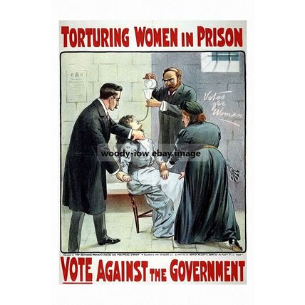 rp16941 - Suffragette - Torturing Women in Prison - print 6x4