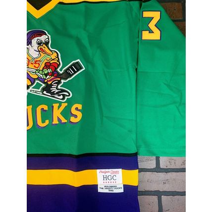 MIGHTY DUCKS (Goldberg) Headgear Classics Hockey Green Jersey ~Never Worn~ 2XL