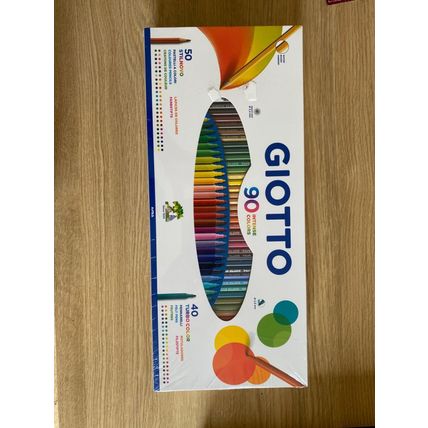 Giotto 90 intense colours fine-tip felt pens and coloured pencils