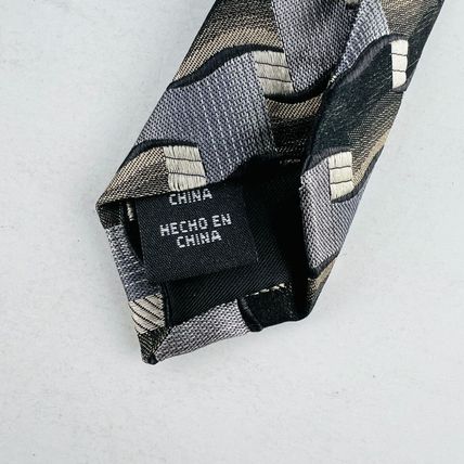 Arrow Dress Necktie Tie 100% Silk Brown Silver Earthtones