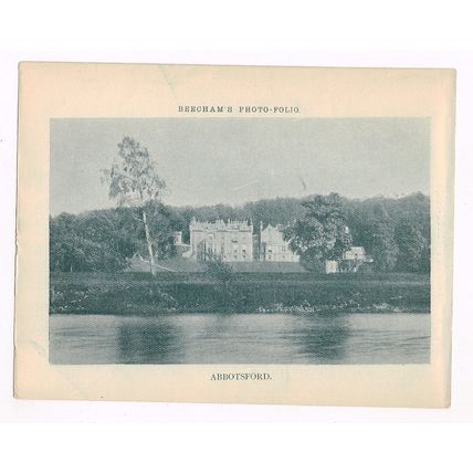 Abbotsford River Tweed Scotland / Sir Walter Scott 1900 Antique Print Picture