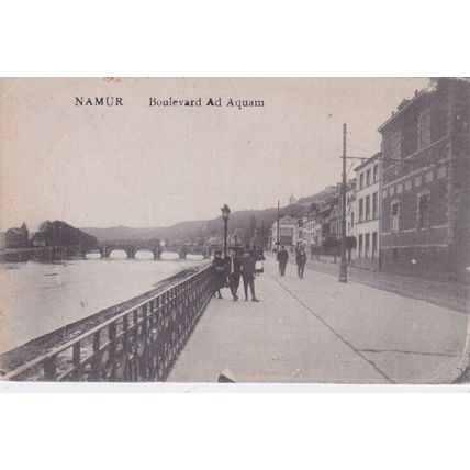 Namur Boulevard ad Aquam Belgium Postcard posted 1919 Field Post Office 116