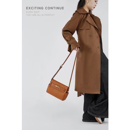 Women's Genuine Leather Crossbody Bag Handbags Purses Brown