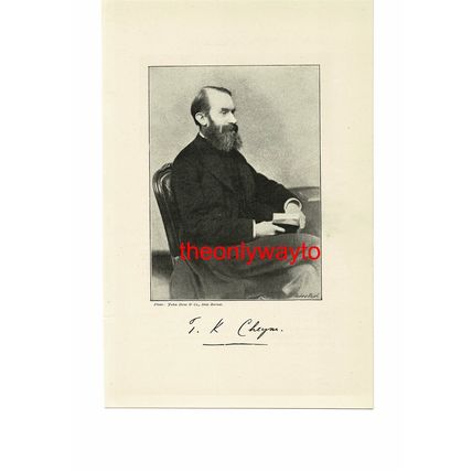 Canon Thomas Kelly Cheyne, Theologian, Book Illustration (Print), 1895
