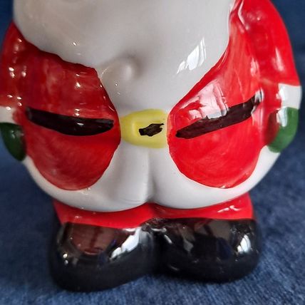 SANTA & SNOWMAN SALT & PEPPER SHAKERS Set Christmas Holiday Ceramic