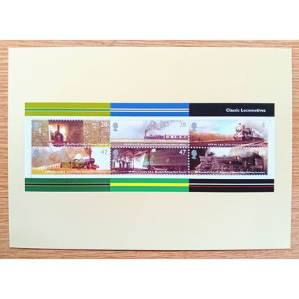 POSTCARD: CLASSIC LOCOMOTIVES - MINIATURE SHEET: 2004