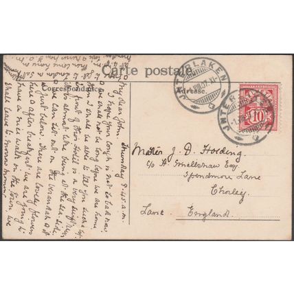 Die Jungfrau vom Rugen aus Gesehen, Interlaken, 1907 - Gabler AK