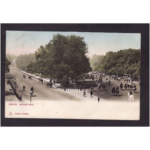 ROTTEN ROW, HYDE PARK, LONDON - NICE PHOTO- 1903 USED