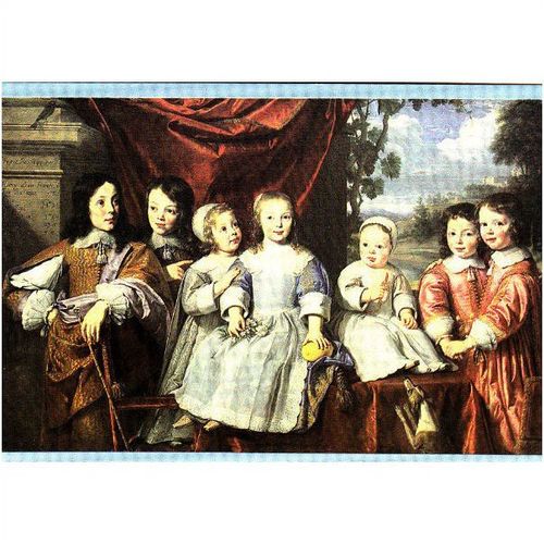 Colour Postcard - Les Enfants Habert de Montmor by Philippe de Champaigne