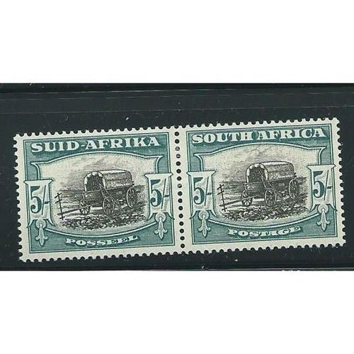 south africa stamps sg122 5/- pair mh
