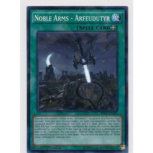 YuGiOh Monster League Shatterfoil BP03-EN181 Noble Arms - Arfeudutyr 1st Edition