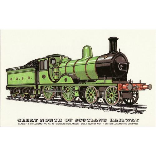 Railway Postcard Great North of Scotland 49 Gordon Highlander LNER D40 GNoS Loco