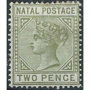 Natal 1887 SG107 2d Olive-Green Die II Mounted Mint..