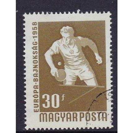 HUNGARY 1958 SPORTS CHAMPIONSHIPS 30f TABLE TENNIS VALUE USED