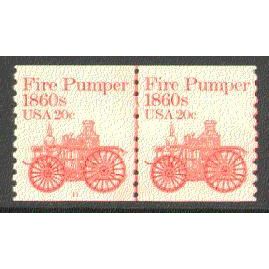 1908 20c Fire Pumper Very Fine MNH Dry Gum CNP Left 11 P0392