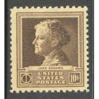 878 10c Jane Addams Fine MNH GA0363