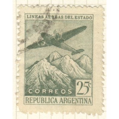 Argentina stamps 1946 - 25c green - Argentine Aviation - used