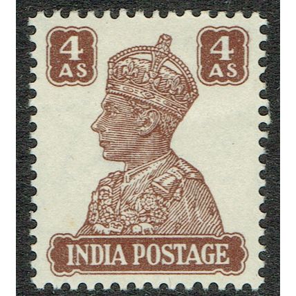India 1940 Definitive Issue 4a Brown SG273 MM