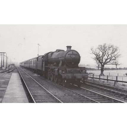 Jubilee 45703 Train Manchester Euston Express Chelford Station Railway Postcard