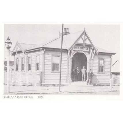 Waitara New Zealand Taranaki Post Office in 1900 Postcard