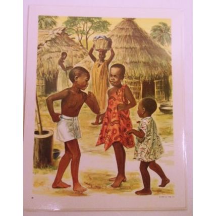 Set of 12 Vintage Children of the World Pictures and Teach Visual Teacher's Aids