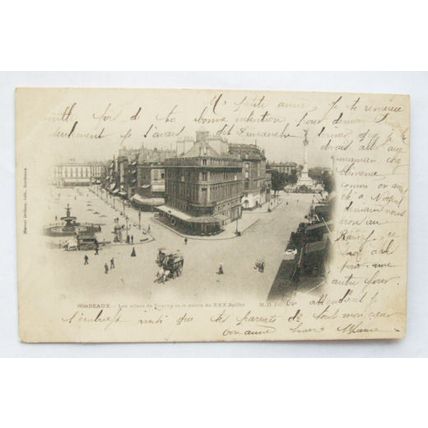 1902 postcard Bordeaux, Les allees de Tourny et le cours du XXX Juillet