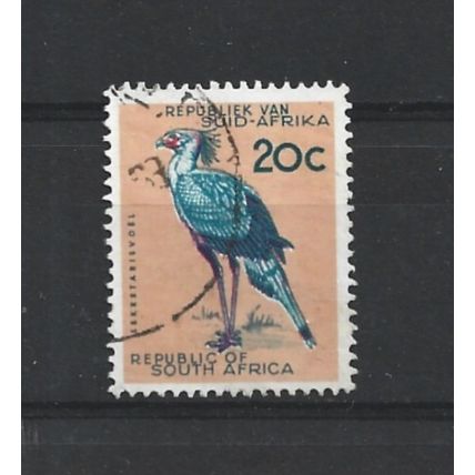 SouthAfrica.SG208 20c Secretary Bird.Variety Unchecked.Fine Used.Aug25c