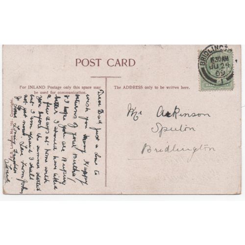 ES Birthday Greetings Silver Clover Lady Bird Postcard