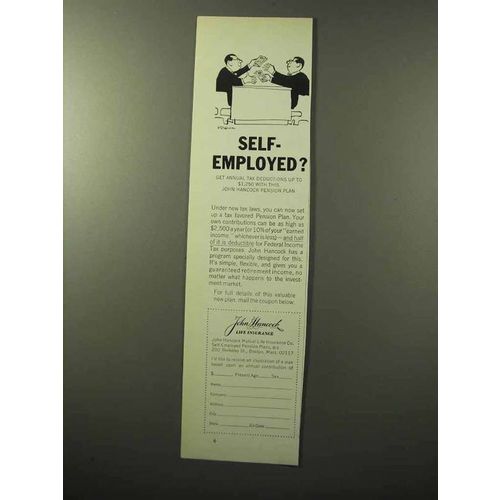 1964 John Hancock Life Insurance Ad - Self-Employed