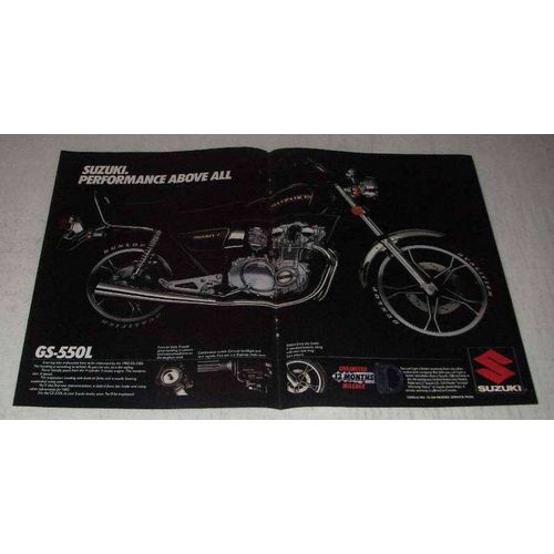 1982 Suzuki GS-550L Motorcycle Ad - Performance