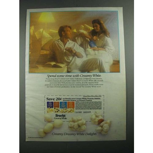 1987 Brach's Creamy White Peanuts, Raisins, almond clusters & peanut clusters Ad