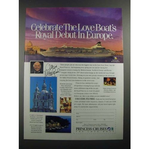 1988 Princess Cruises Ad - Gavin MacLeod - Love Boat's Royal Debut