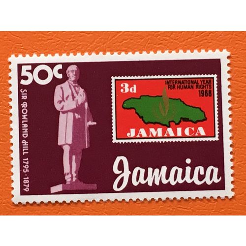 Jamaica 1979 Rowland Hill 50c 1968 3d Human Rights Unmounted Mint NM SG487 stamp