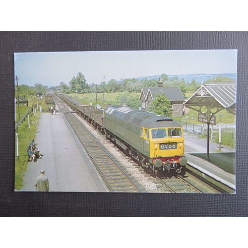 Dawlish Warren No.30 Class 47 D1634 passes Ashchurch Station 1969 Postcard