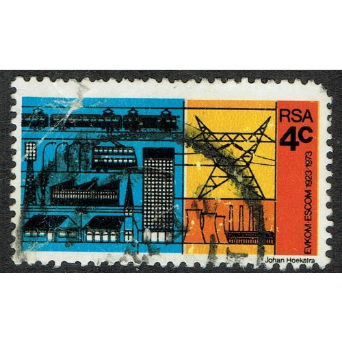 South Africa 1973 50th Anniversary ESCOM 4c Multicoloured SG326 GU