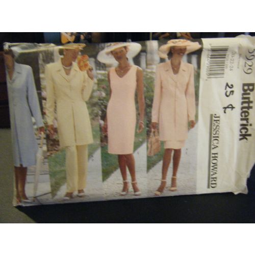 Butterick 5929 Misses Lined Jacket, Dress, Top & Pants Pattern - Size 20/22/24