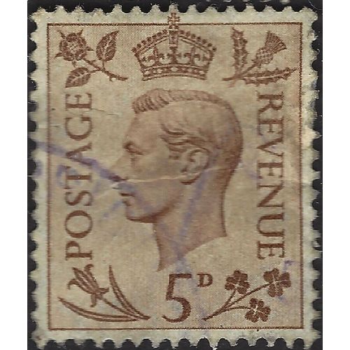 GB, King George VI definitive, brown 1938, 5d, #3