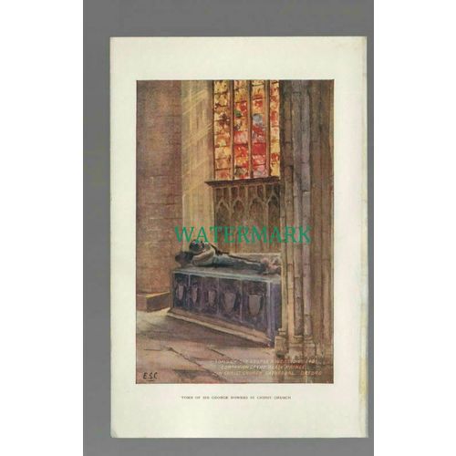 C4240) Book Print OXFORD The Cathedral Christ Church - Interior Scene