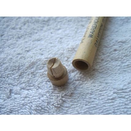 Galveston Island Peanut Butter Warehouse Round Wooden Toothpick Holder Tube TX