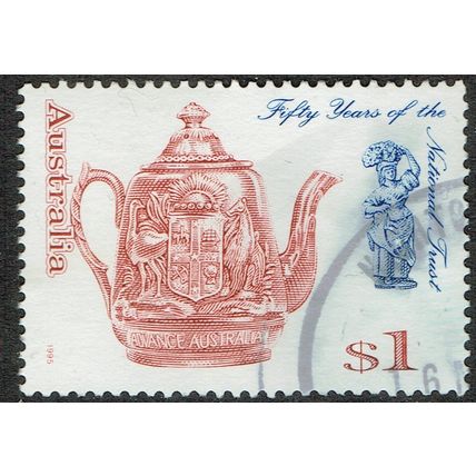 Australia 1995 50th Anniversary National Trusts $1 Red and Blue SG1516 FU