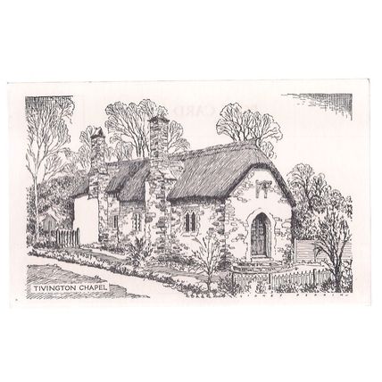 TIVINGTON CHAPEL, SOMERSET. unused vintage postcard (A) =