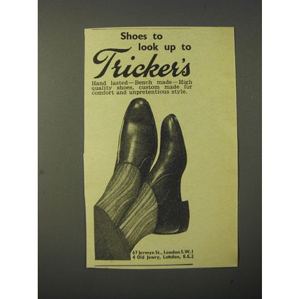 1964 Tricker's Shoes Ad - Shoes to look up to Tricker's
