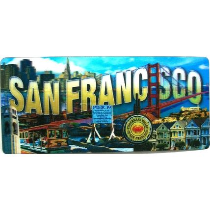 San Francisco Panoramic Jumbo 3D Fridge Magnet