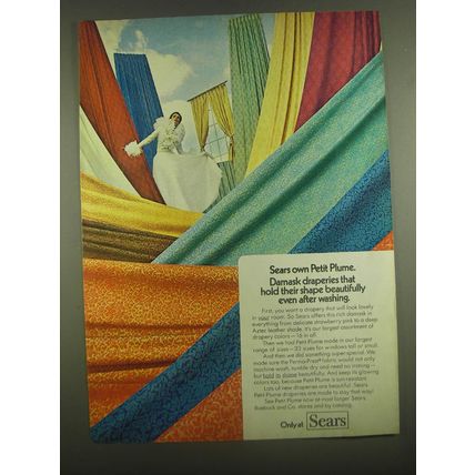 1973 Sears Petit Plume Draperies Advertisement