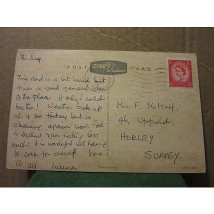 multiview, WOOLACOMBE, DEVON used postcard by E T W Dennis 1965 pm =