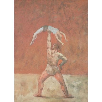 Picasso Acrobat Somersault Painting Postcard