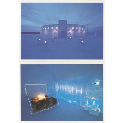 Ice Hotel Icehotel At Night Sweden Interior2x Mint Postcard s