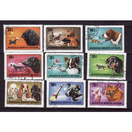 MONGOLIA 1978 DOGS SG 1152 / 1160 SET 9 VALS FINE USED #3
