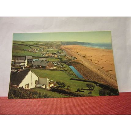 THE BEACH, NEWGALE, PEMBROKESHIRE, WALES .. unused postcard Colourmaster #