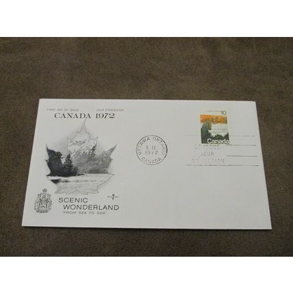 1972 Canada postal FDC Cover - Scenic Wonderland - n1